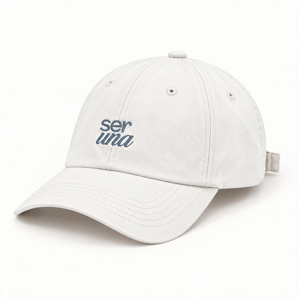 Boné SERUNA na cor Branco suave, outro ângulo