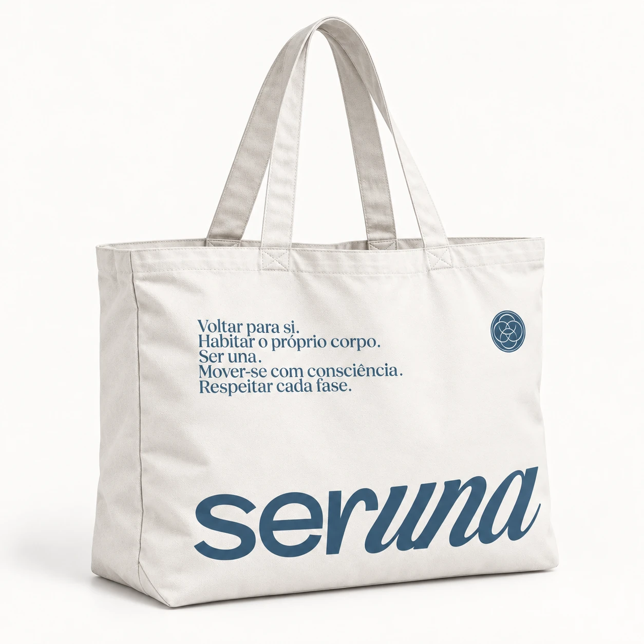 Bolsa SERUNA na cor Branco suave, outro ângulo
